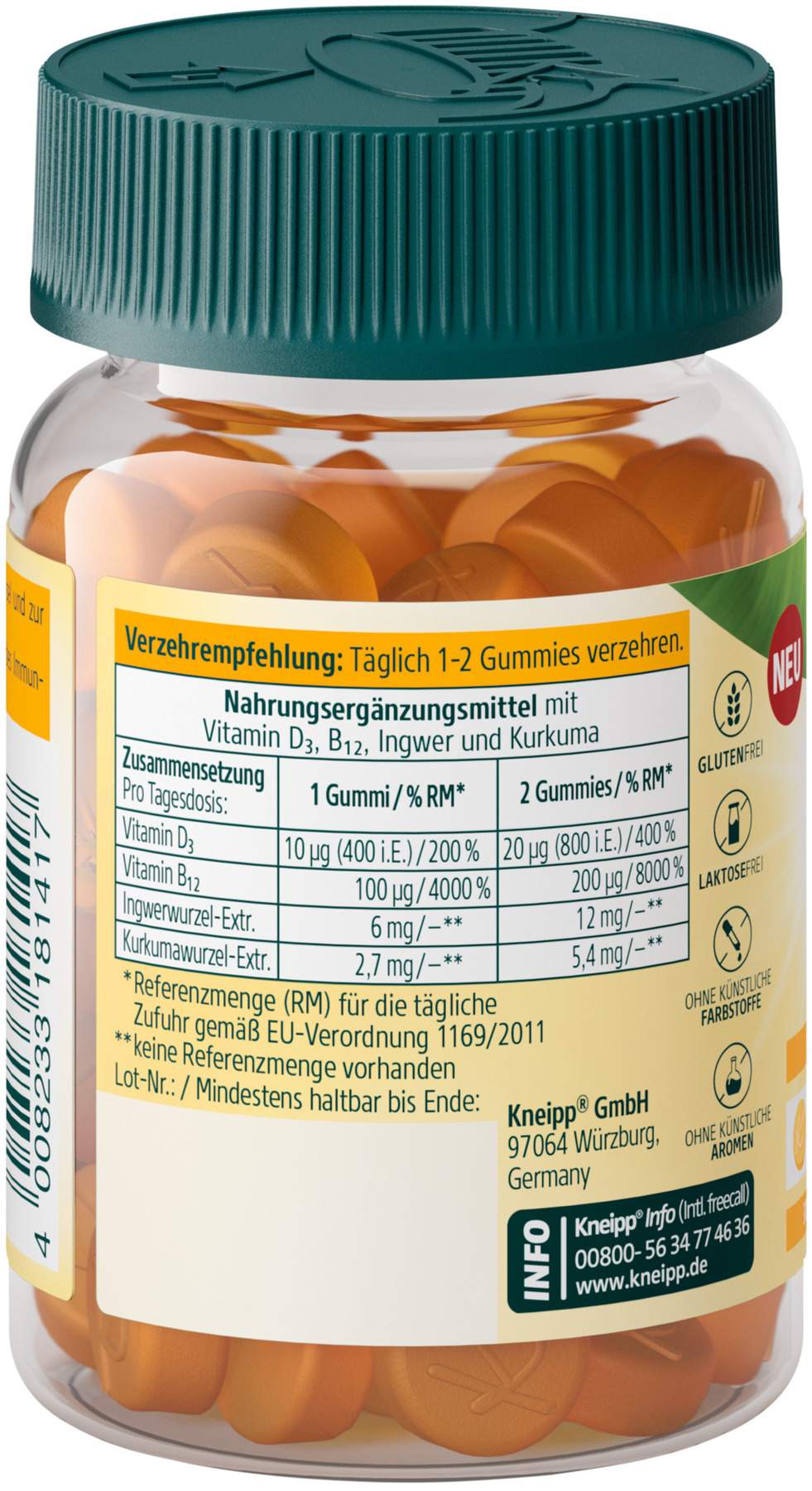 Kneipp Vitamin D3 + B12 Gummies 30 Stück