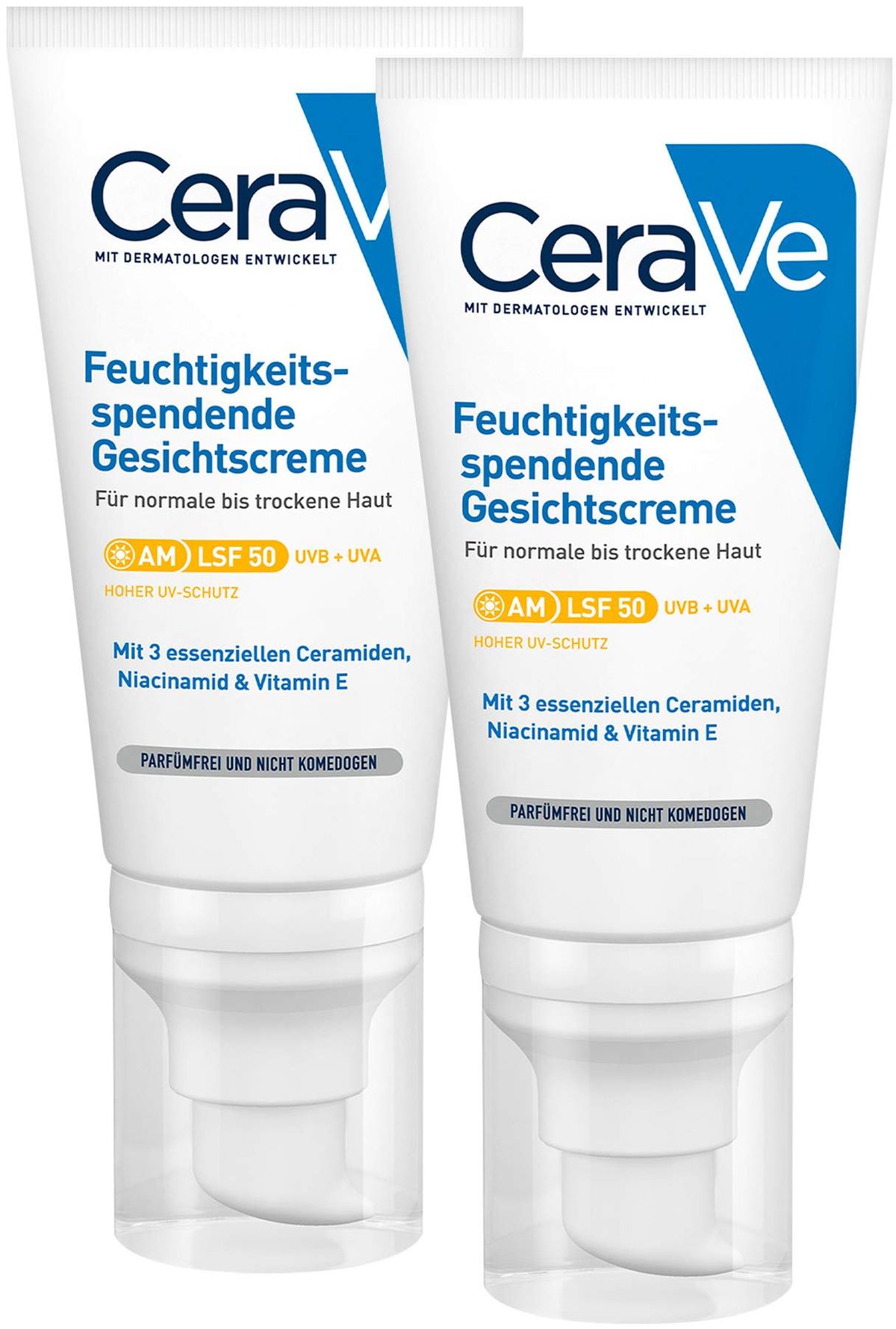 CeraVe Feuchtigkeitsspendende Gesichtscreme LSF 50 2 x 52 ml