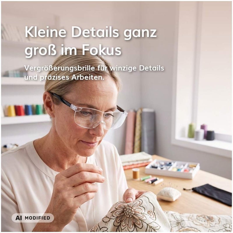 Vergrößerungsbrille schwarz inkl. Aufbewahrungsbeutel 160 % Vergrößerung