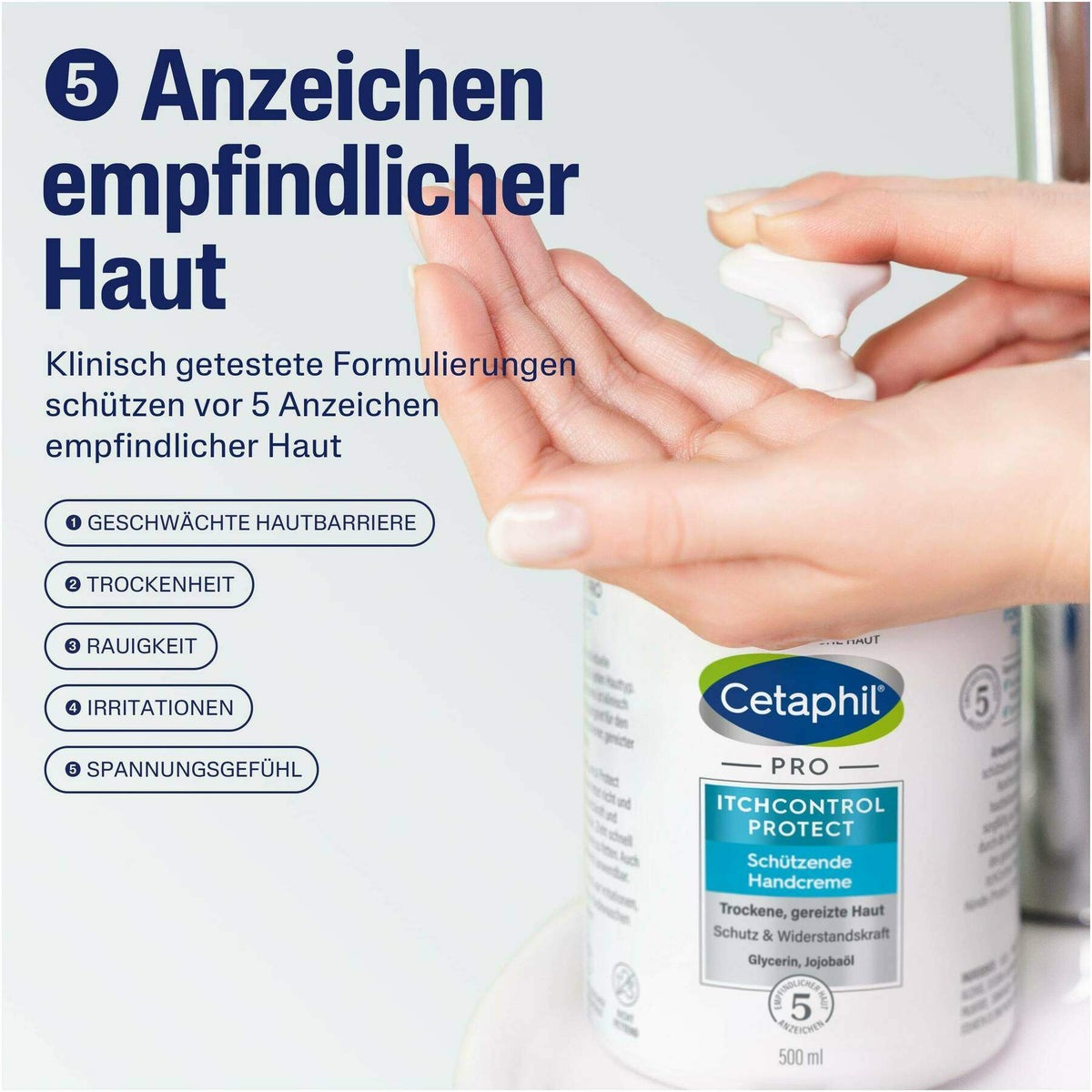 Cetaphil Pro Itch Control Protect Handcreme 500 ml