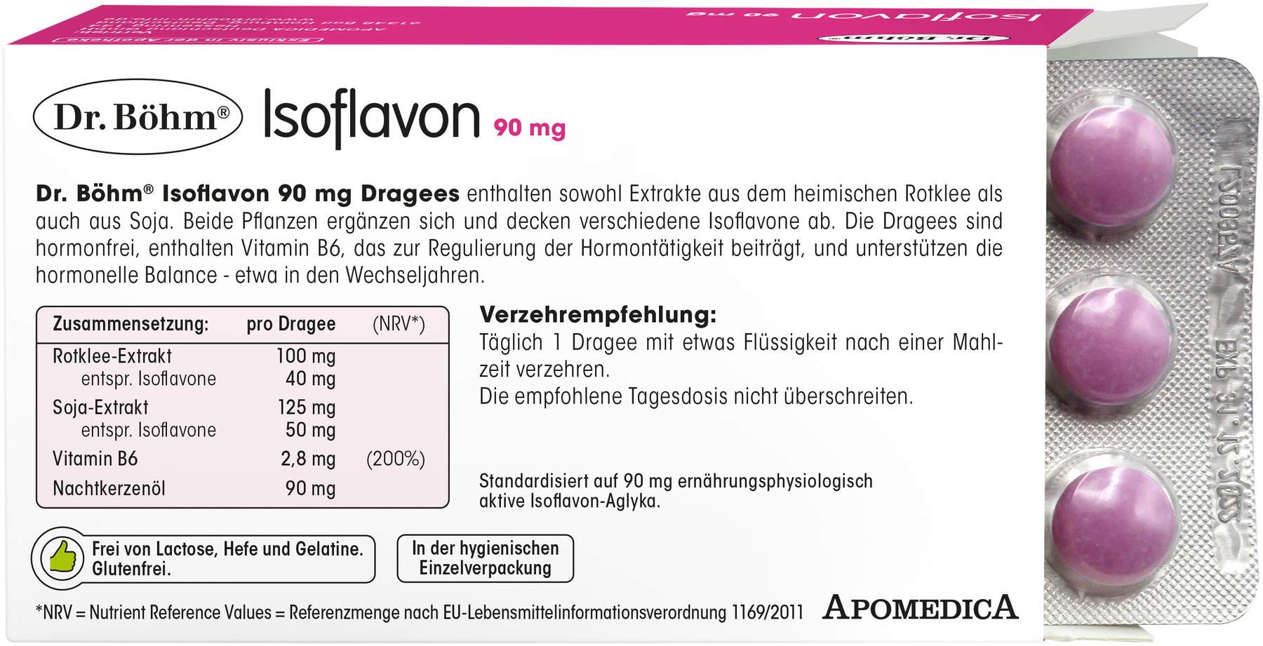 Isoflavon 90 mg Dr. Böhm 60 Dragees