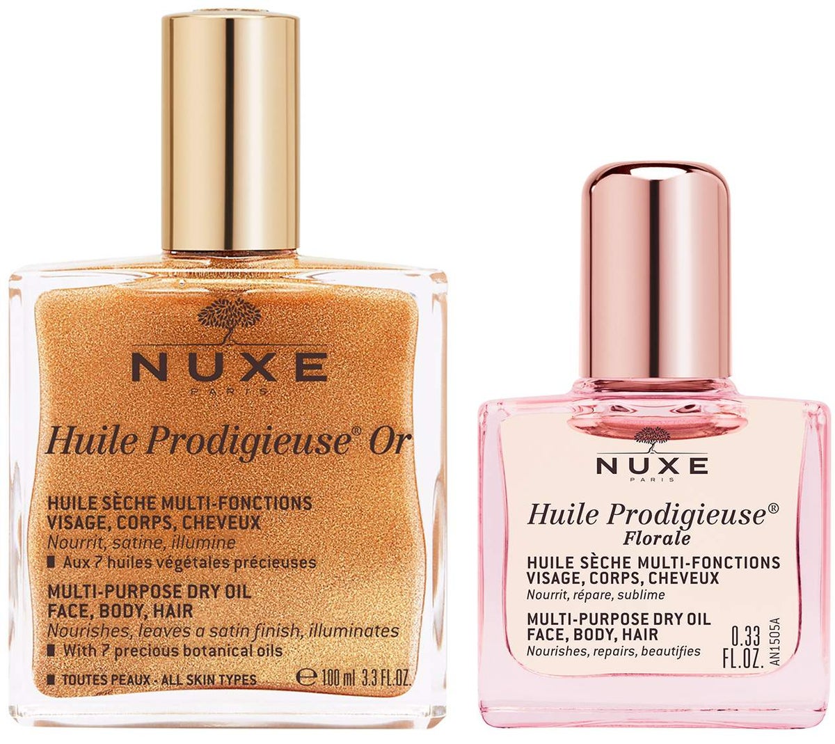 NUXE Huile Prodigieuse OR 100 ml + gratis Huile Prodigieuse Florale 10 ml