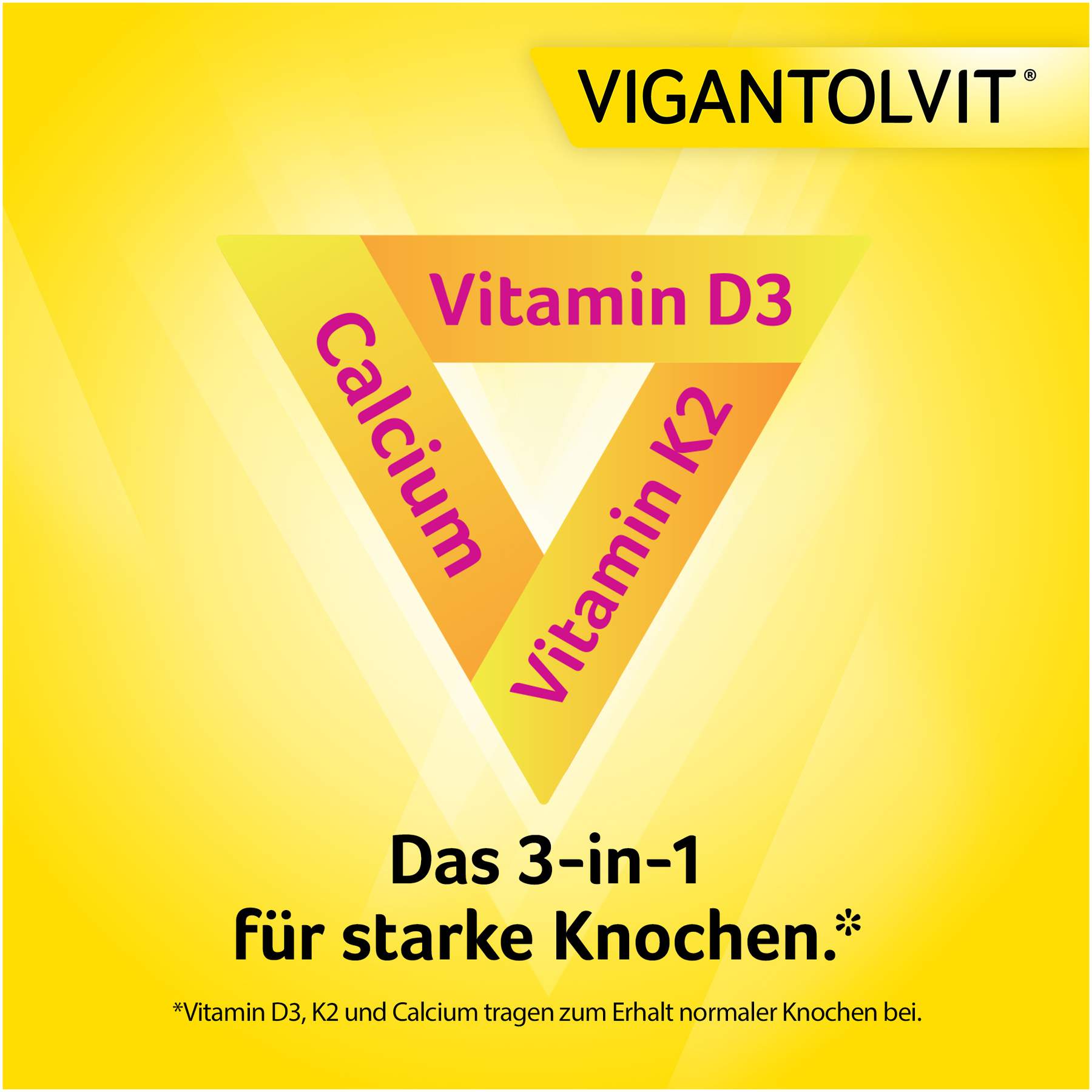 Vigantolvit Vitamin D3, K2 und Calcium 2 x 60 Filmtabletten