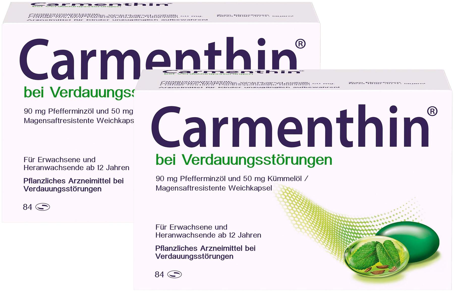 Carmenthin bei Verdauungsstörungen 2 x 84 magensaftresistente Weichkapseln