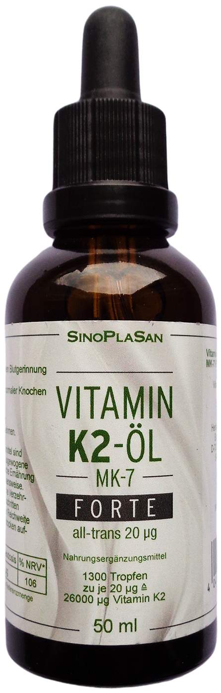 Vitamin K2-Öl Mk7 Forte All-Trans 20 Myg  50ml