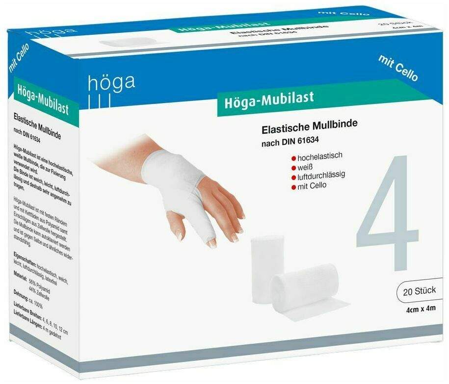 Höga Mubilast Fixierbinde 4cmx4m Mit Cellophan