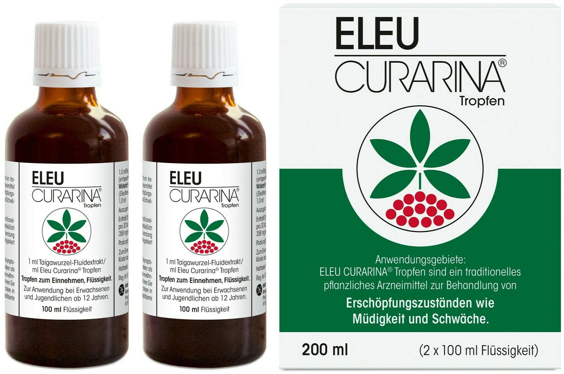 Eleu Curarina Tropfen 1 ml Taigawurzel-Fluidextrakt 200 ml