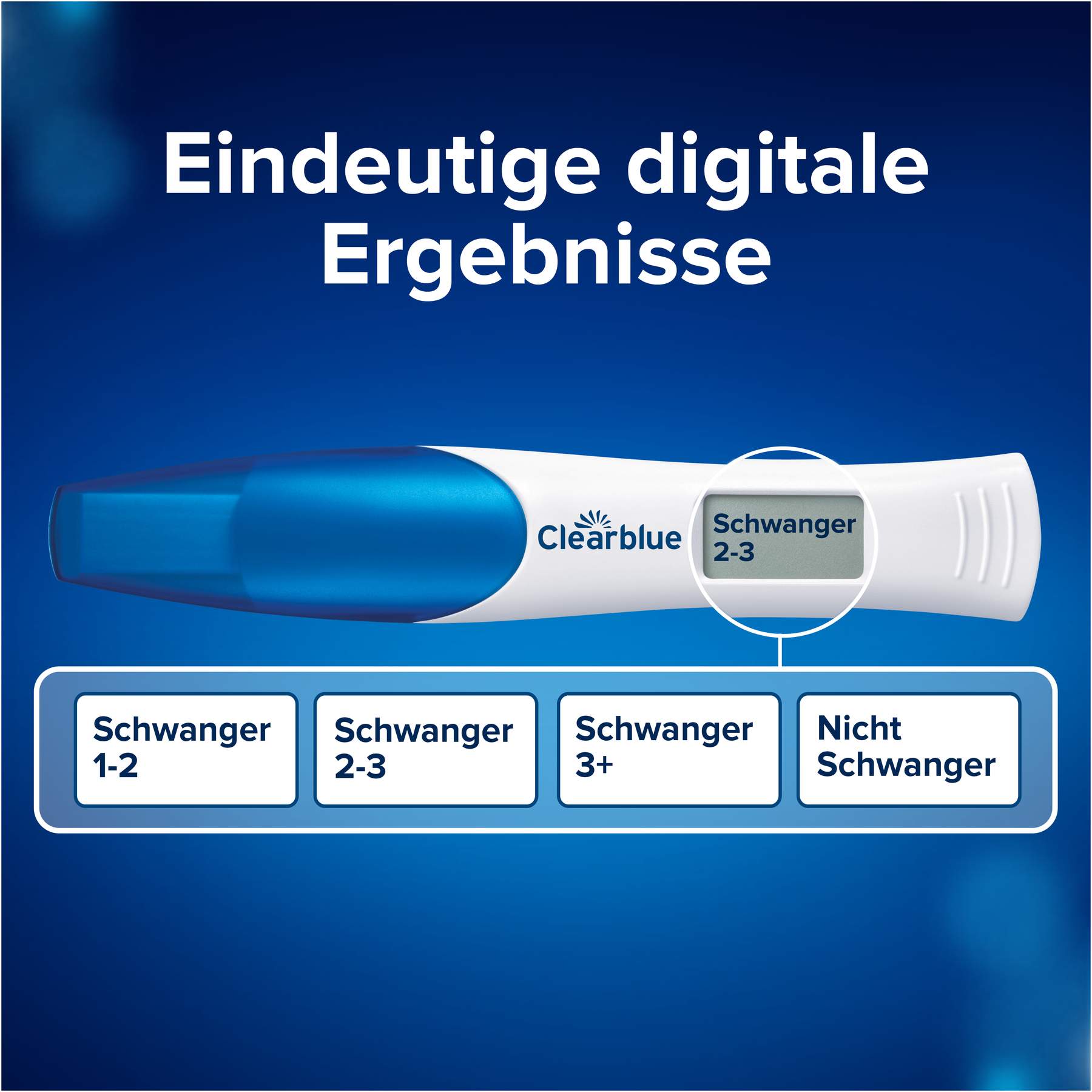 Clearblue Schwangerschaftstest frühe Erkennung und mit Wochenbestimmung 2 Teststäbchen