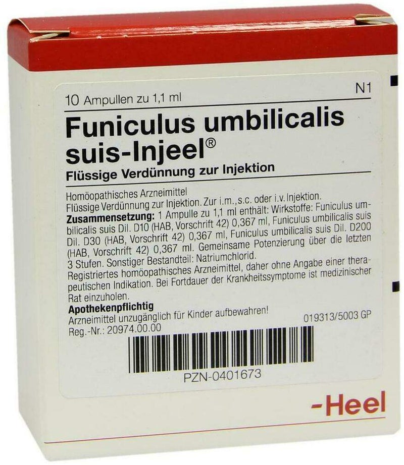 Heel Funiculus Umbilicalis Suis-Injeele 10 Ampullen zu 1,1 ml