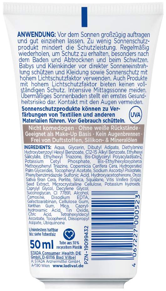 Ladival Antioxidativ Sonnenschutz Creme Gesicht LSF 50 + 50 ml