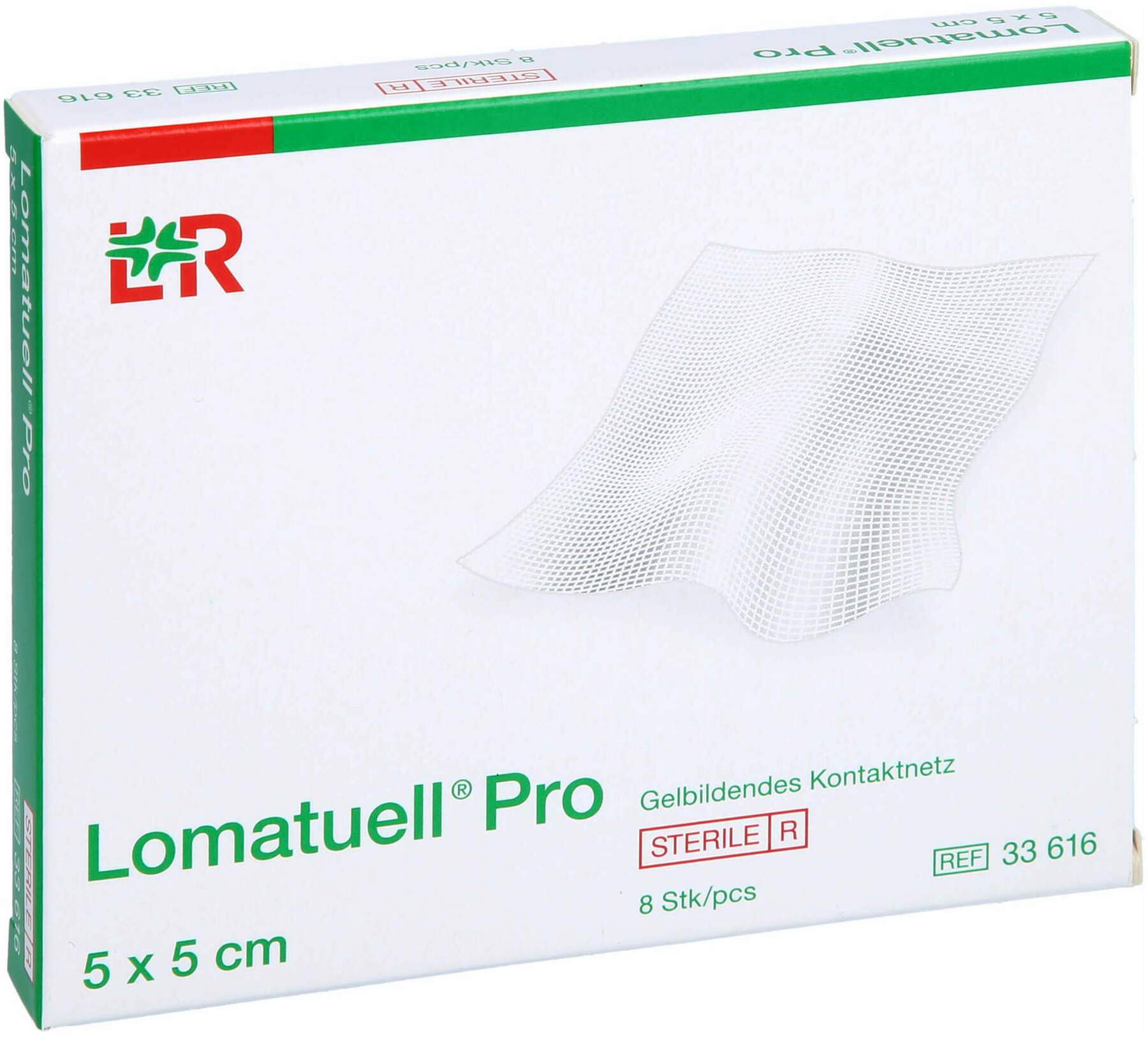 Lomatuell Pro 5 X 5 cm Steril 8 Stück