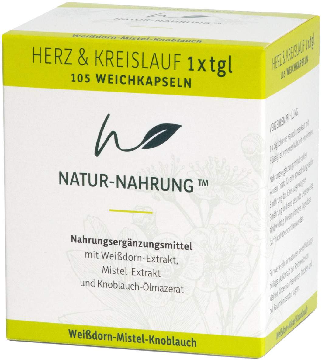 Natur-Nahrung Herz & Kreislauf 1x Tgl.Weichkapseln