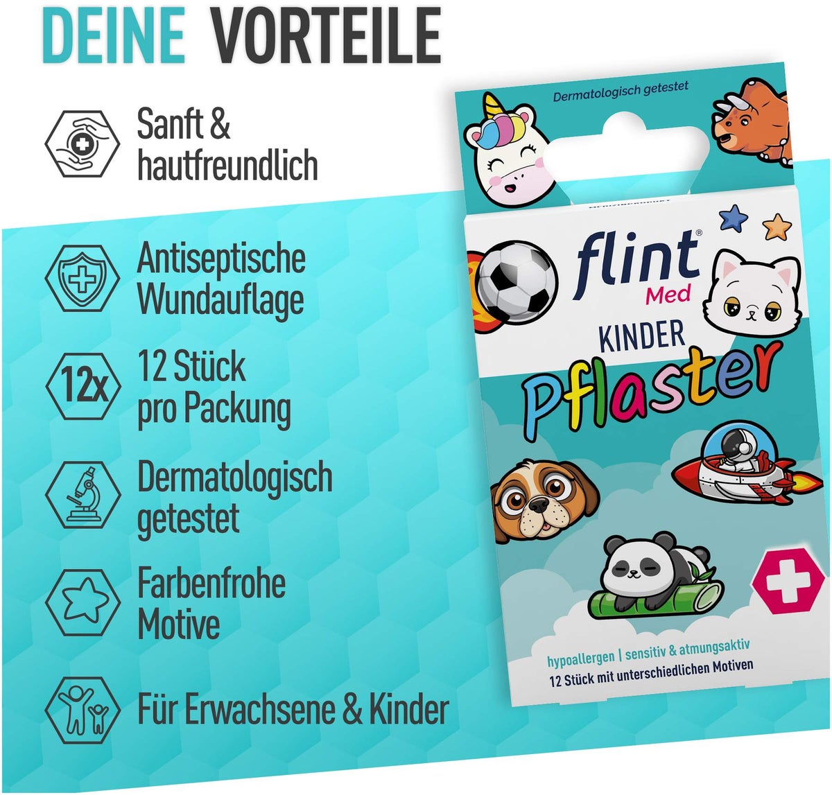Flint Med Kinder Pflaster 12 Stück