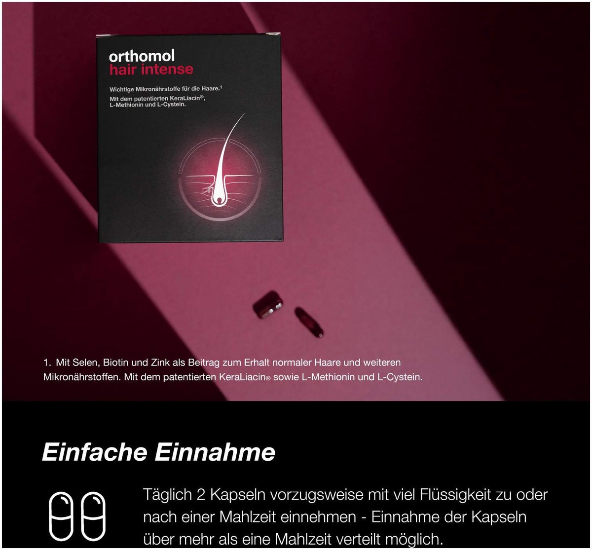 Orthomol Hair Intense Kapseln 90 Tagesportionen