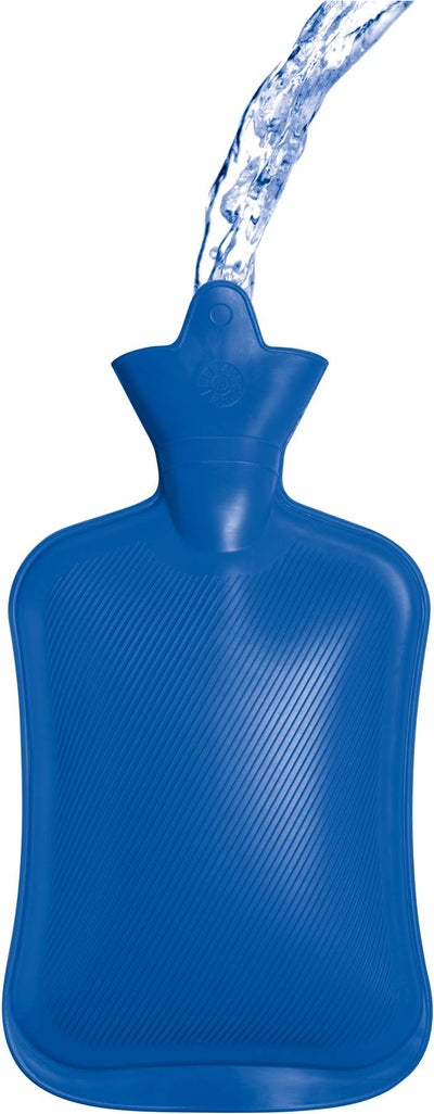 Wärmflasche 2 Liter, blau