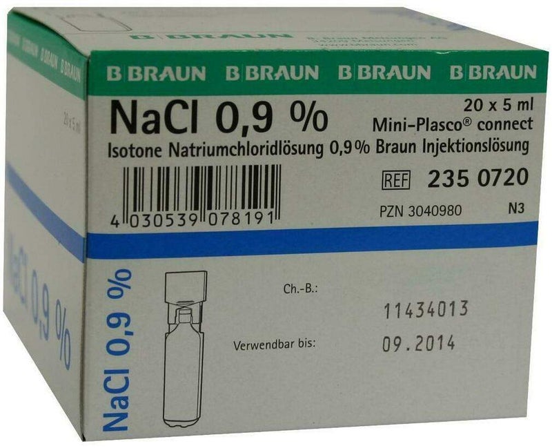 Kochsalz 0,9% Miniplasco 20 x 5 ml