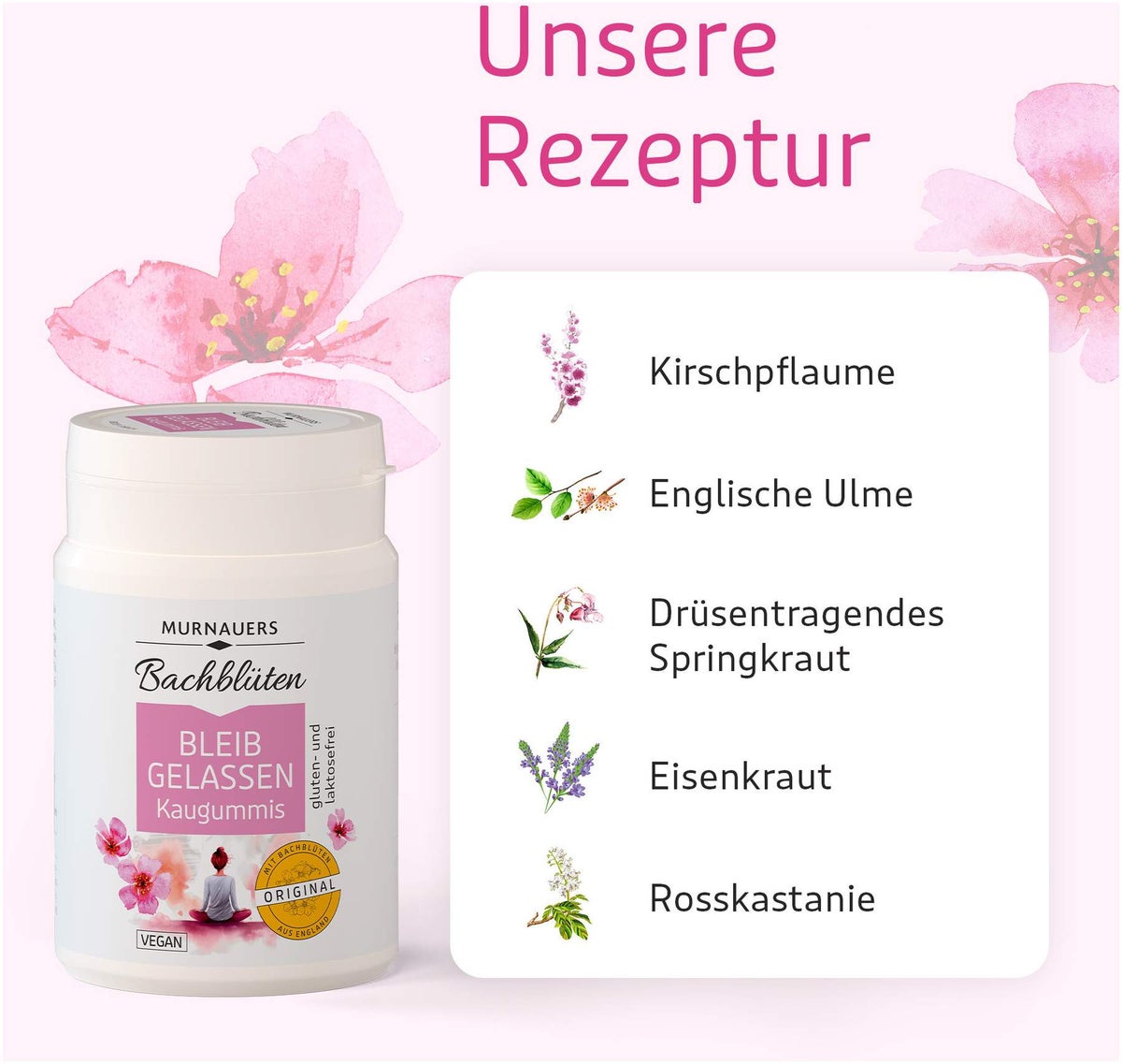 Bachblüten Murnauer 74 G Kaugummis Bleib Gelassen