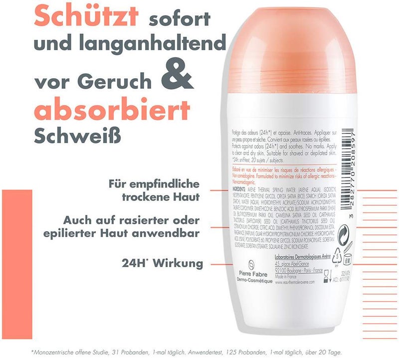 Avene Body Deodorant 24h Wirkung 50 ml