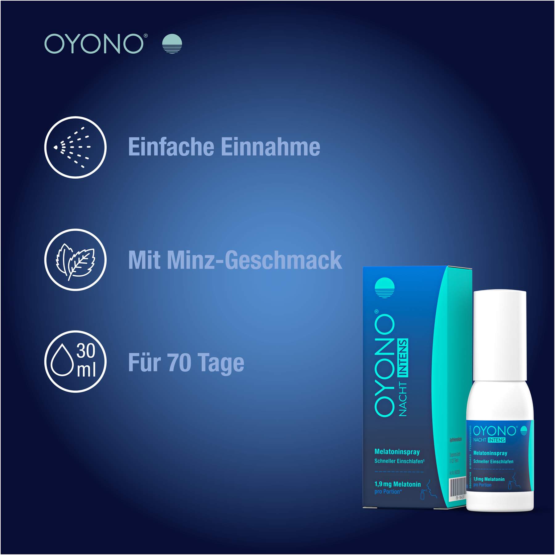 Oyono Nacht Intens Melatoninspray 30 ml Spray