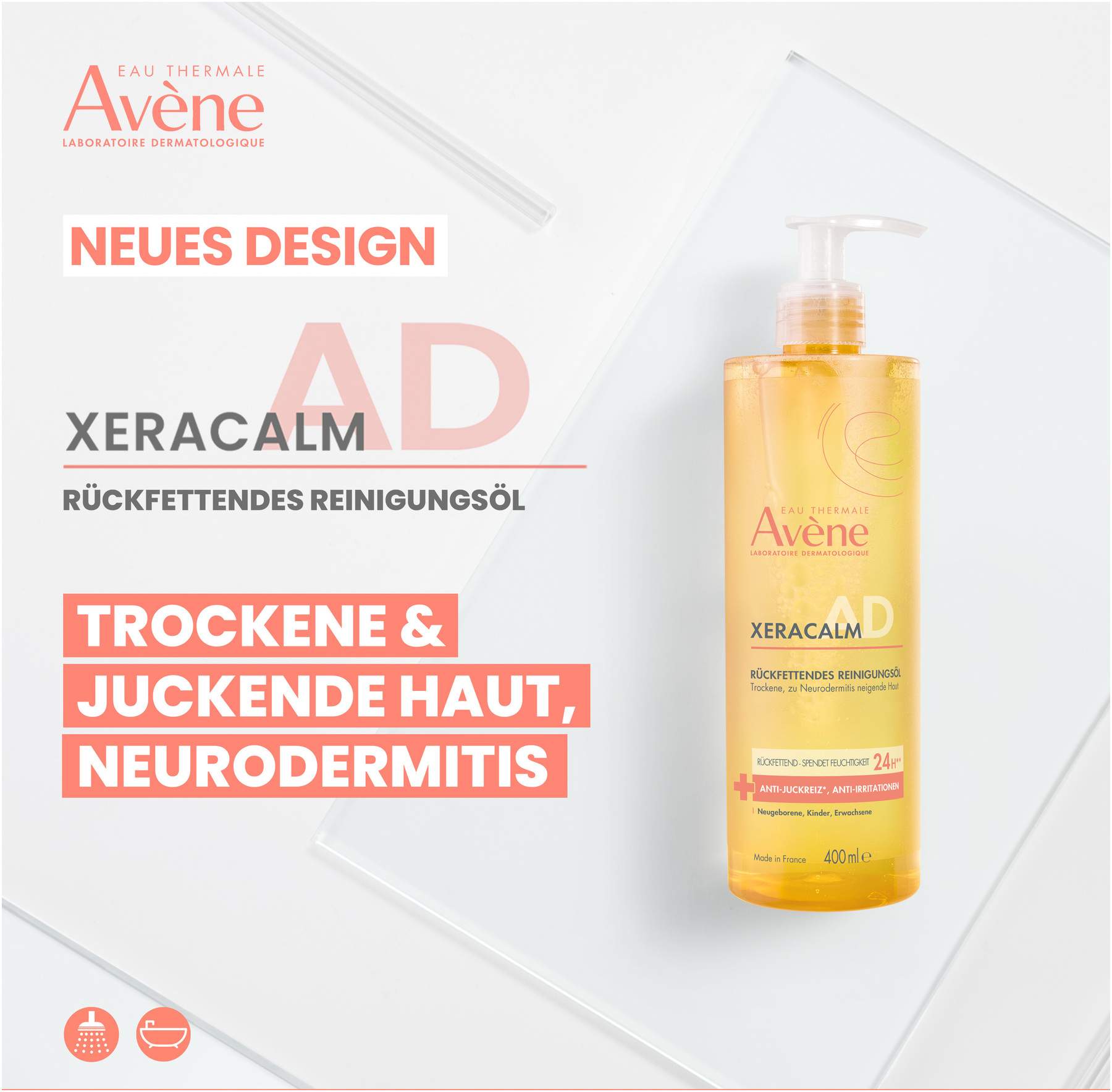 Avene XeraCalm A.D Reinigungsöl Nachfüllpack 400 ml