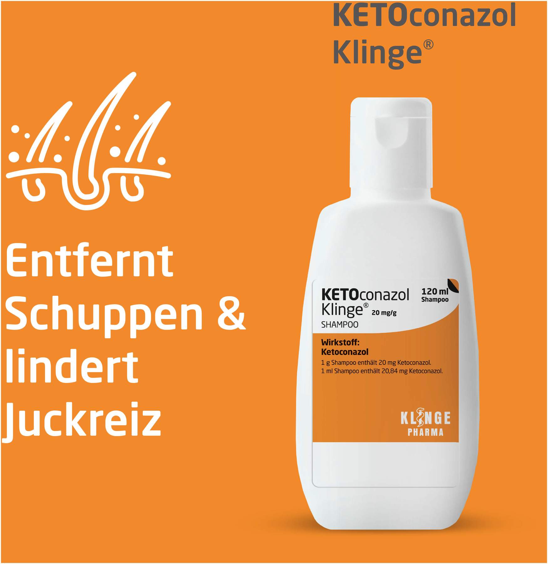 Ketoconazol Klinge 20 mg pro g Shampoo 120 ml