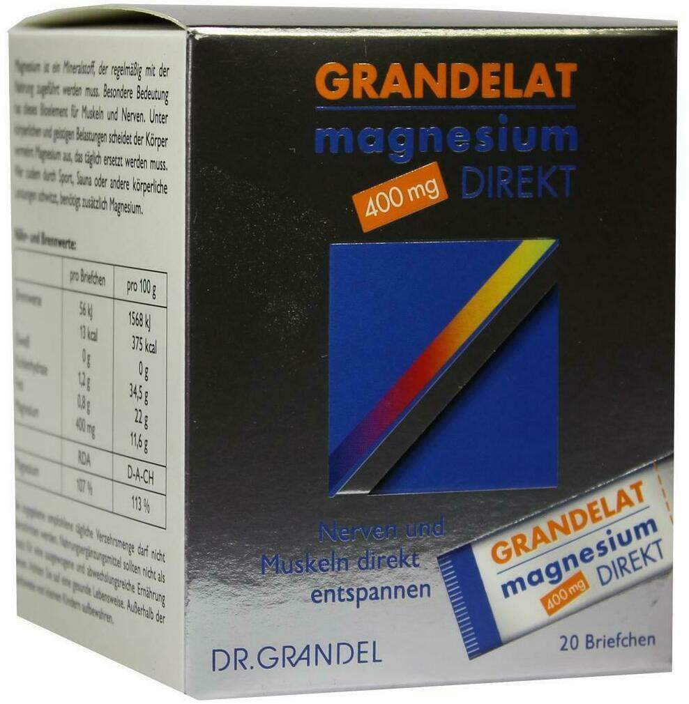 Magnesium Direkt 400 mg Grandelat Pulver 20 Briefchen