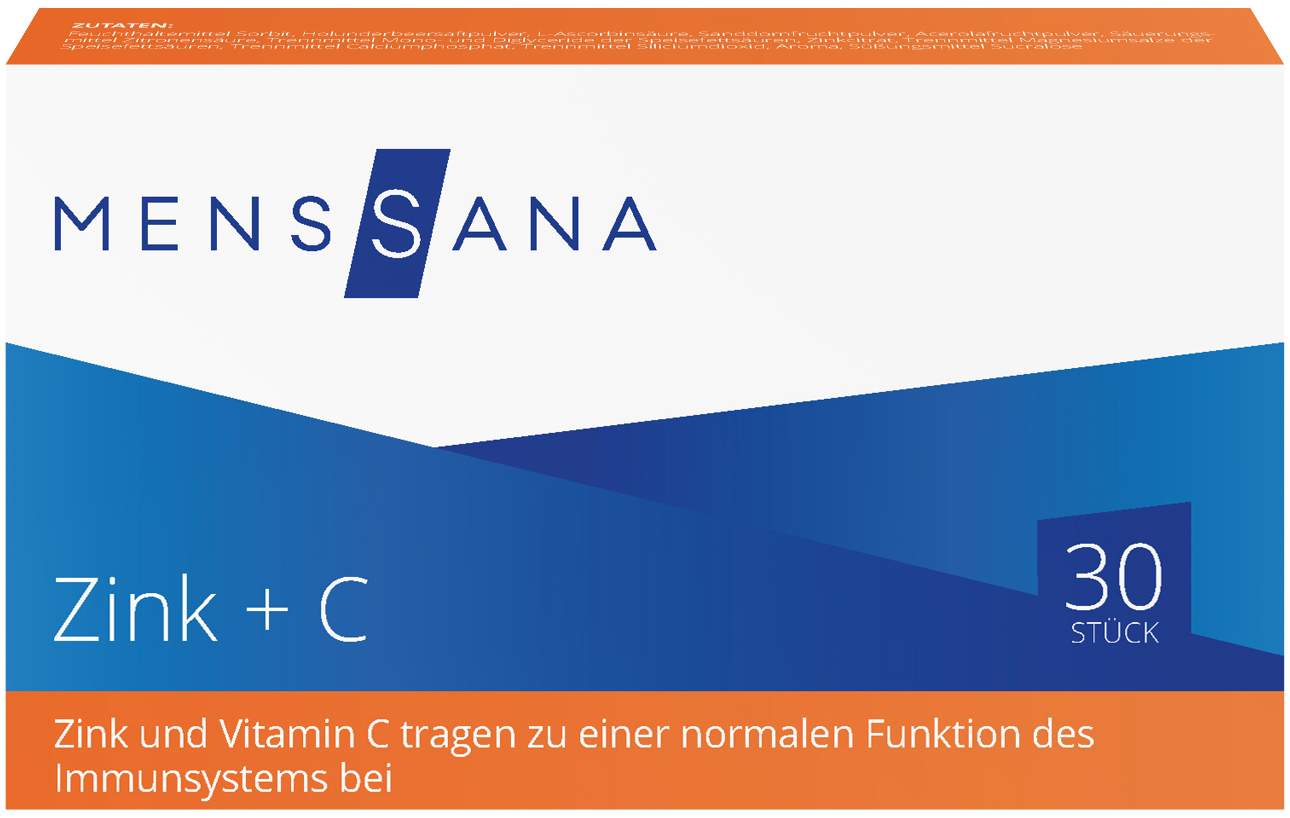 Zink + C Menssana 30 Lutschtabletten