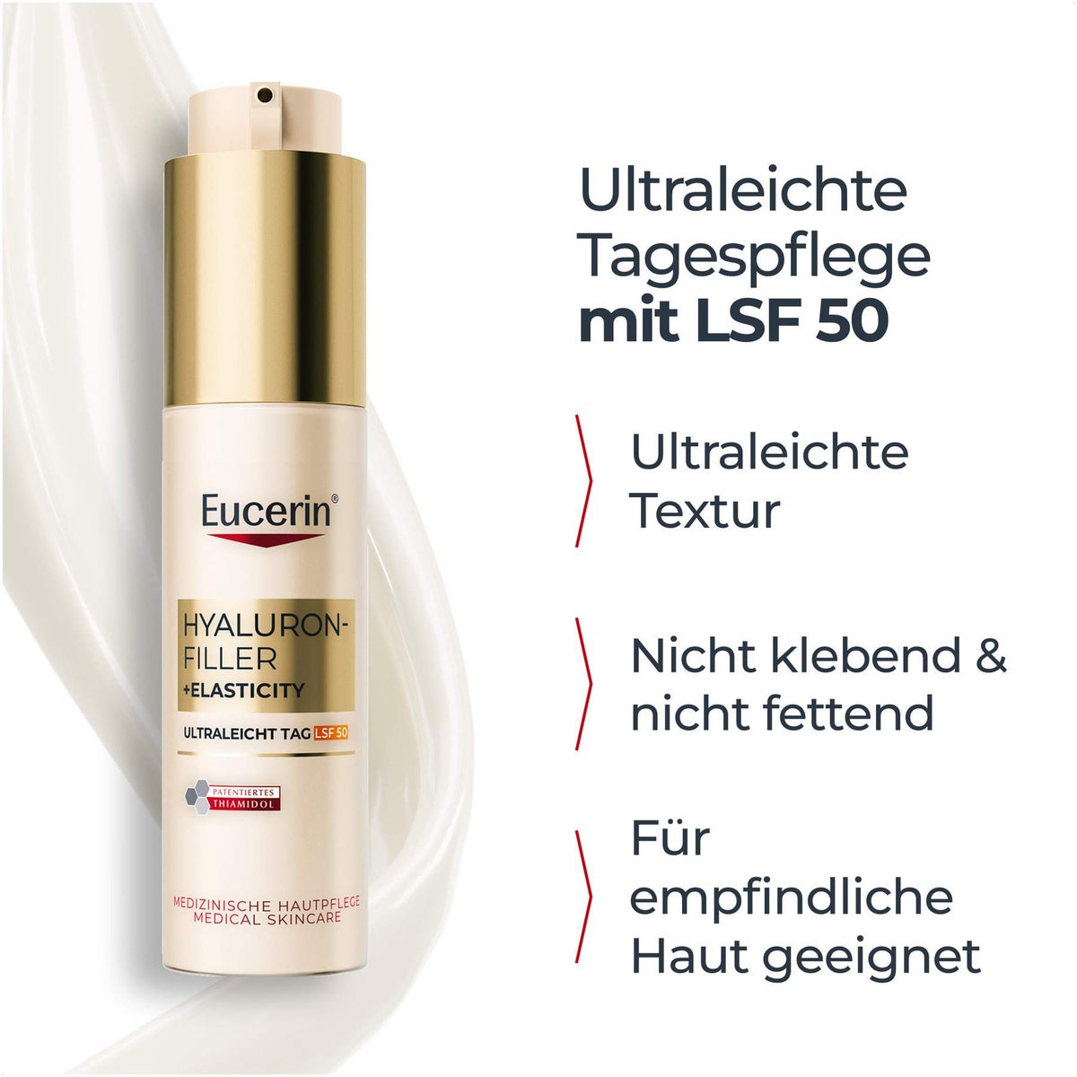 Eucerin Hyaluron-Filler + Elasticity Ultraleicht Tag LSF50 50 ml Creme