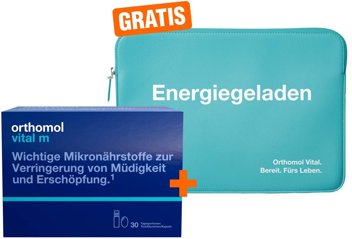 Orthomol Vital M 30 Trinkfläschchen + gratis Laptop-Tasche 1 Stück