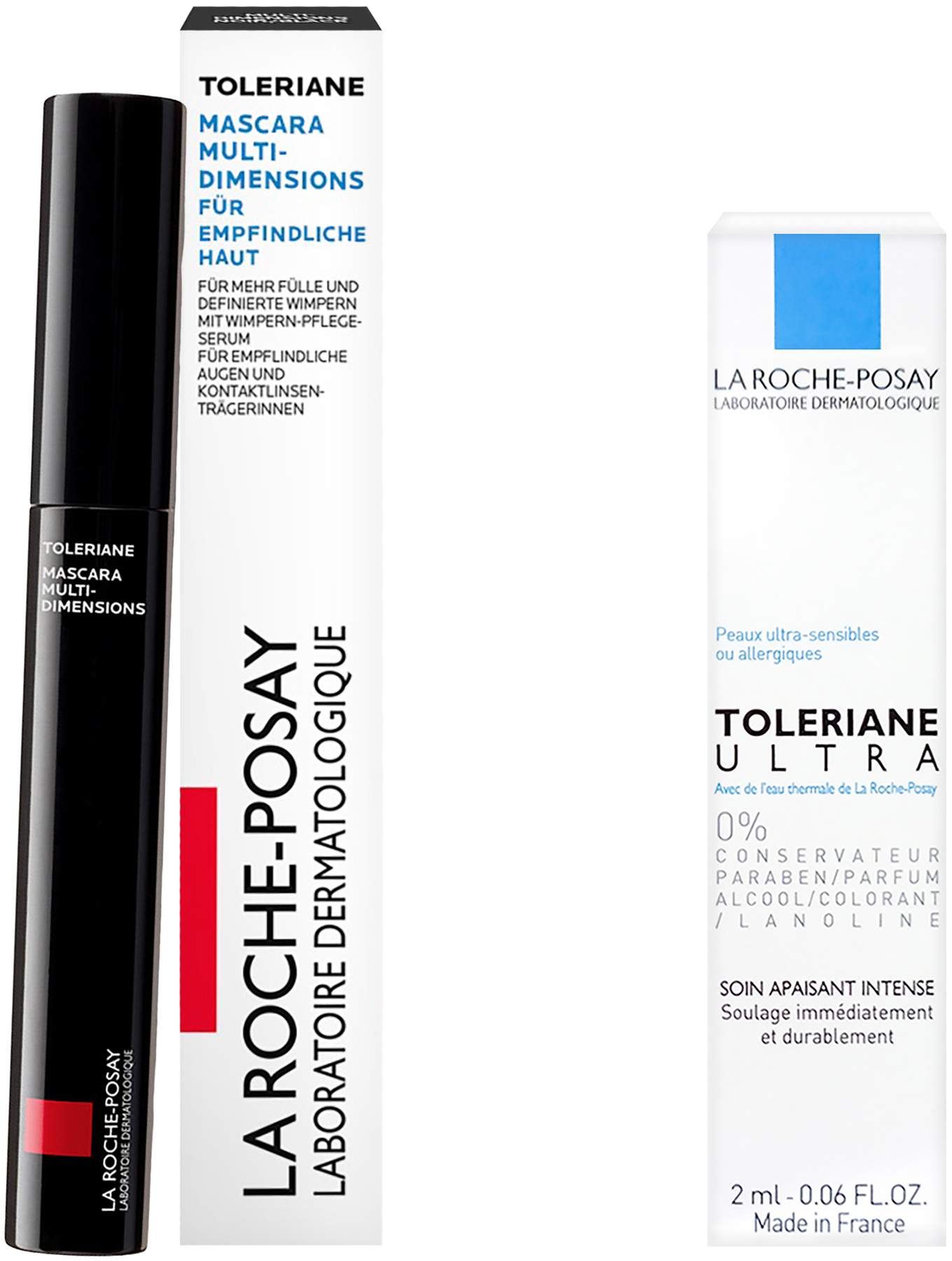 La Roche Posay Toleriane Mascara Multi Dimension 7,2 ml + gratis La Roche Posay Toleriane Dermallergo Augencreme 2 ml