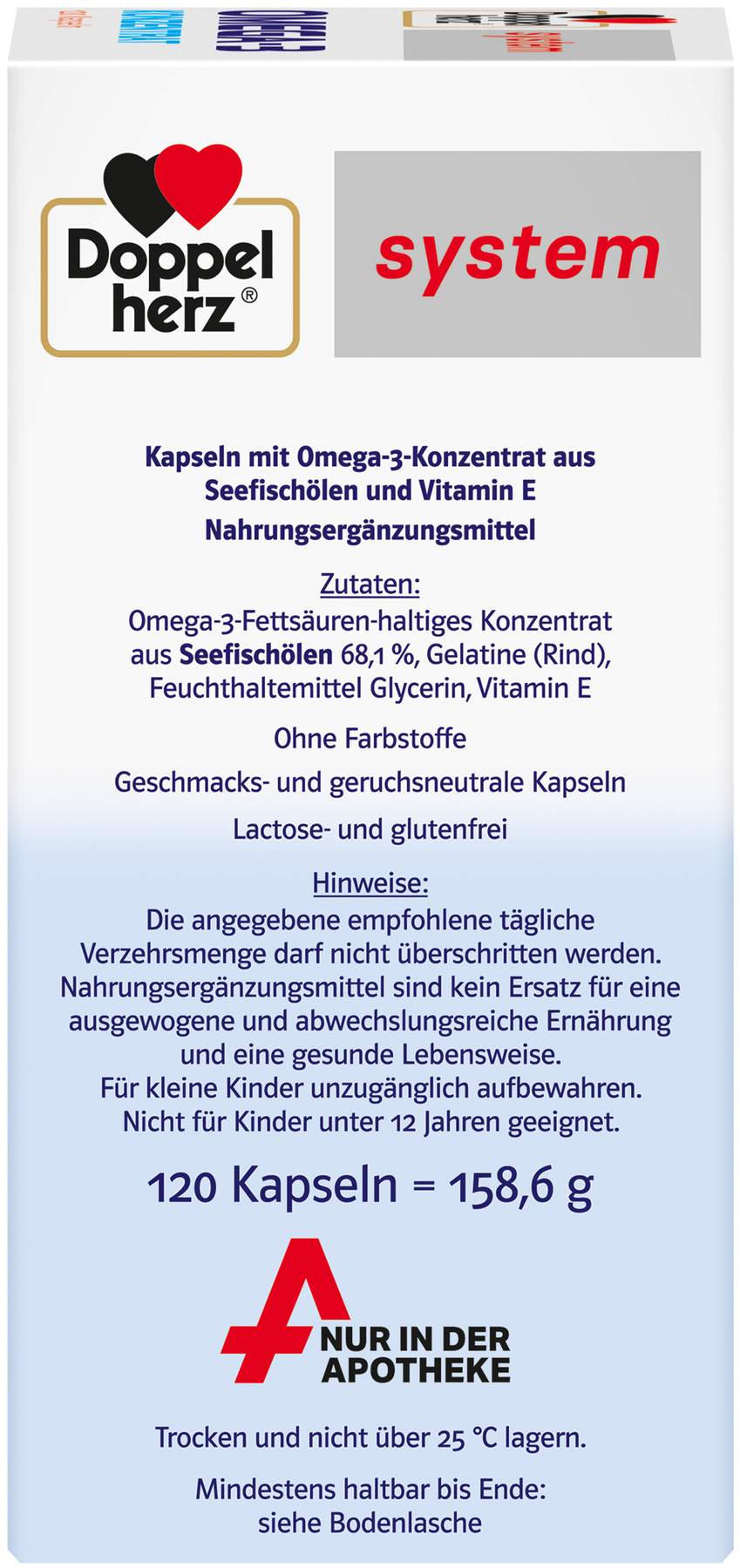 Doppelherz system Omega-3 Konzentrat 120 Kapseln