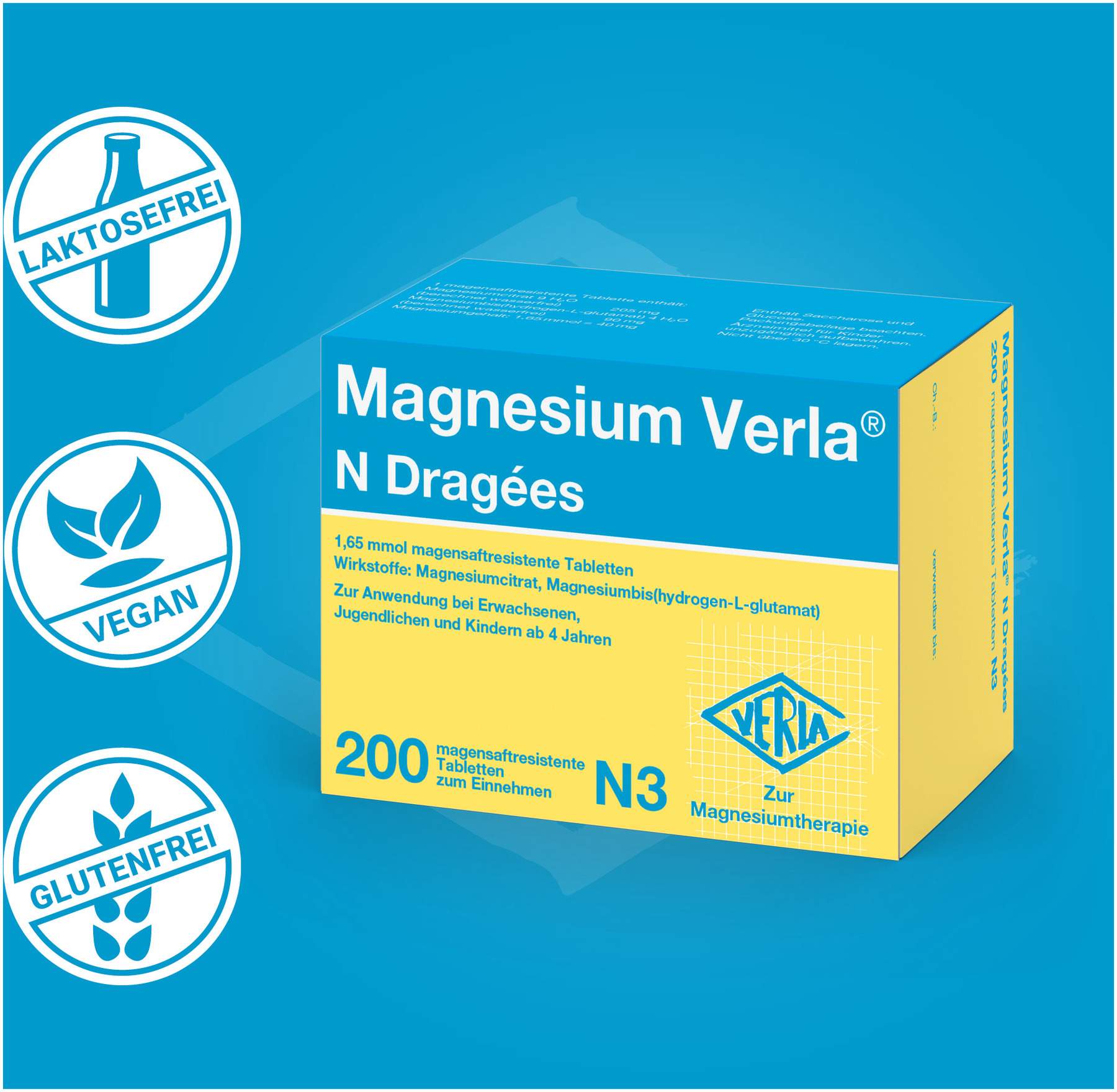 Magnesium Verla N 200 Dragees