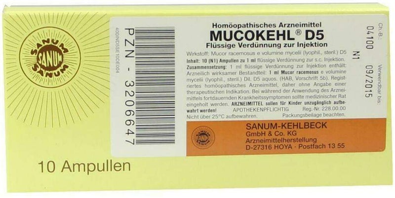 Mucokehl Ampullen D 5 10 X 1 ml Ampullen