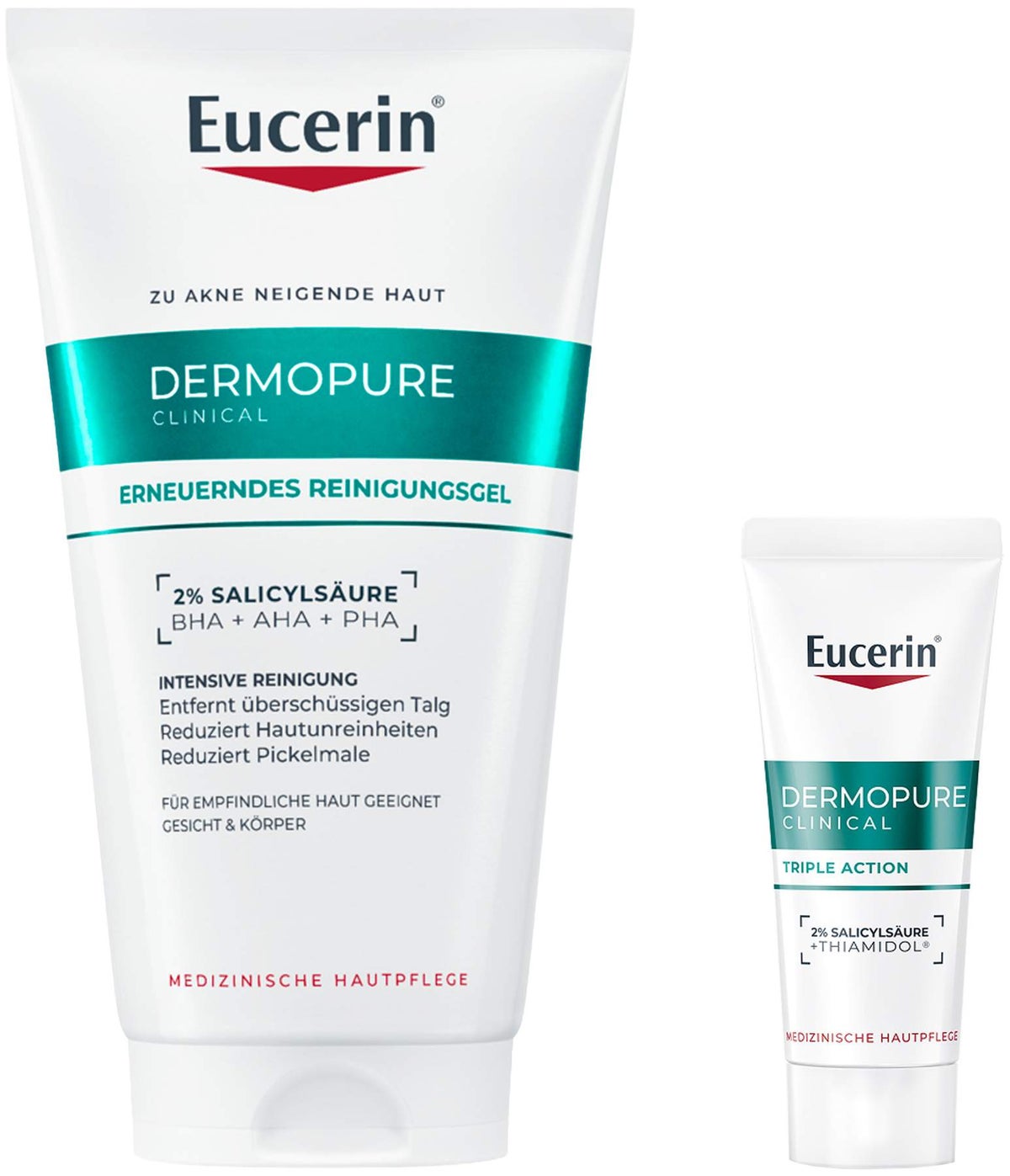 Eucerin DermoPure Clinical erneuerndes Reinigungsgel 150 ml + gratis Eucerin DermoPure Clinical Triple Action 7 ml Serum