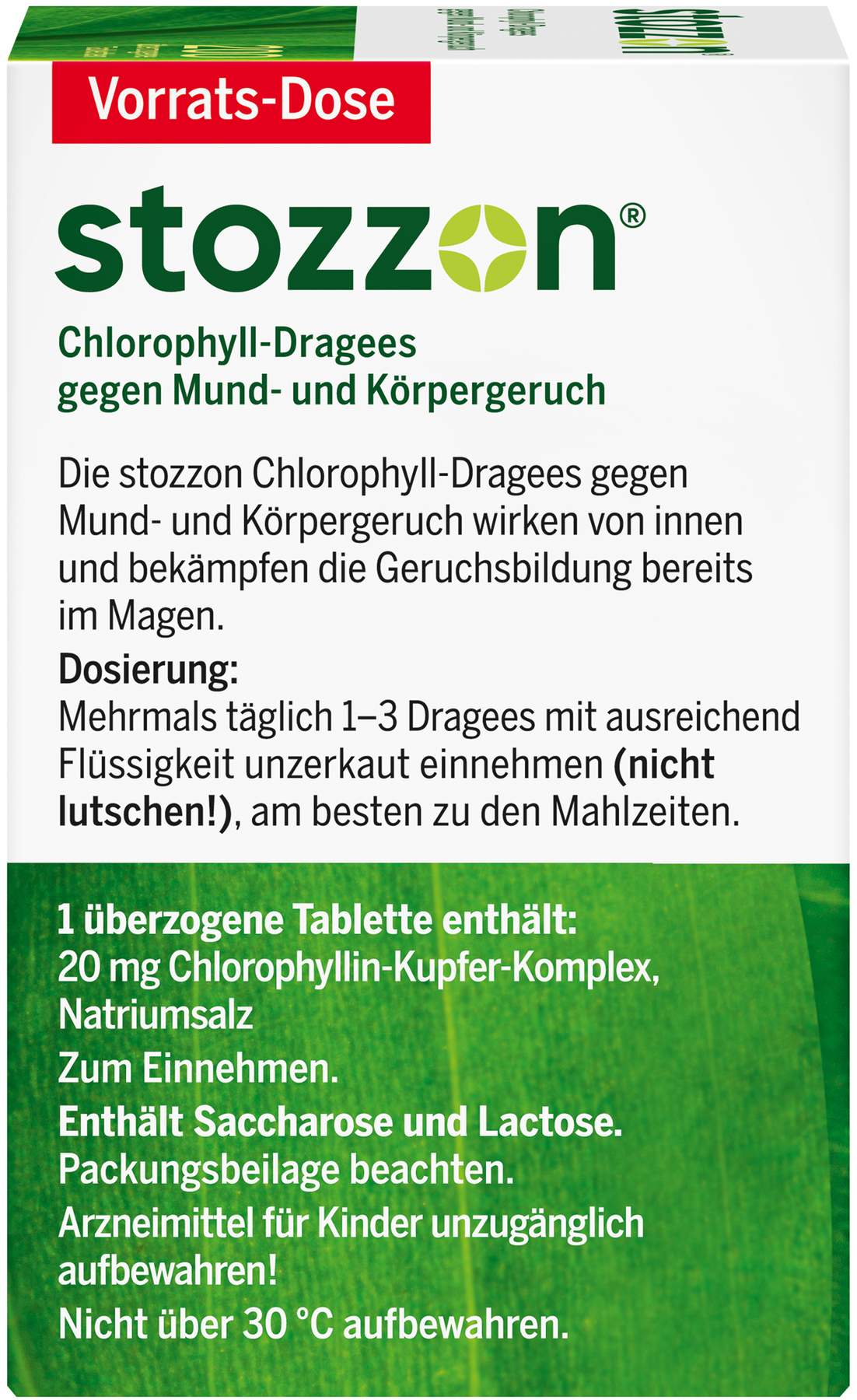 Stozzon Chlorophyll 200 überzogene Tabletten