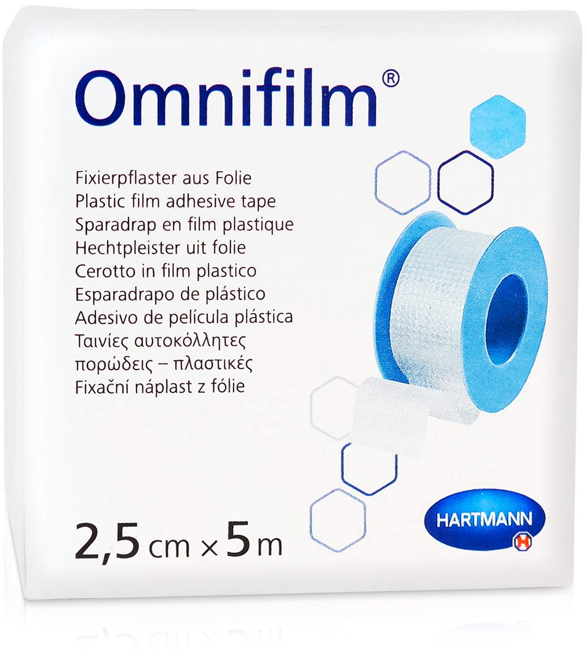 Omnifilm Fixierpflaster Folie 2,5 cm X 5 M 1 Rolle