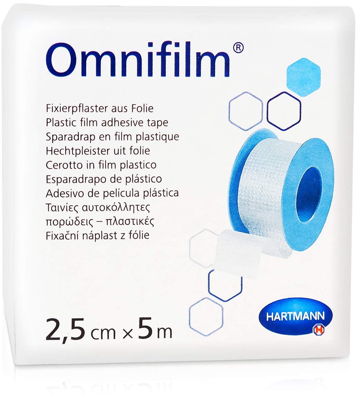 Omnifilm Fixierpflaster Folie 2,5 cm X 5 M 1 Rolle