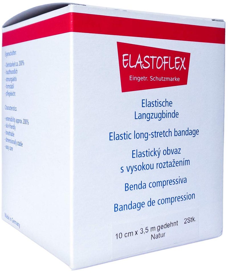 Elastoflex Langzugbinde 10 cm X 3,5 M Natur 2 Stück