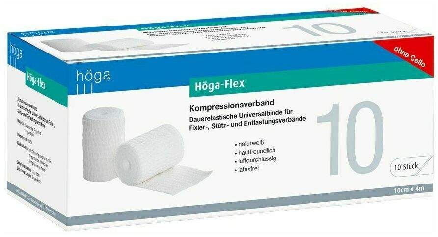 Höga Flex Binden 10cmx4m Ohne Cellophan