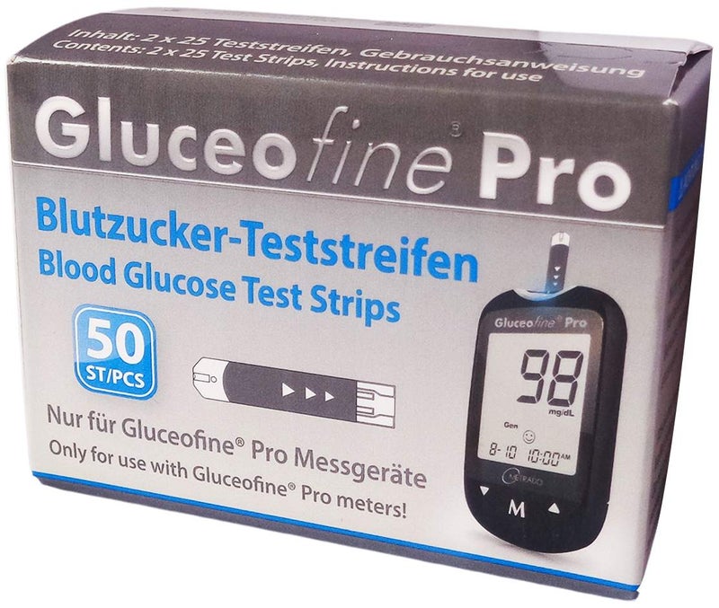 Gluceofine Pro Blutzucker-Teststreifen 50 Stück