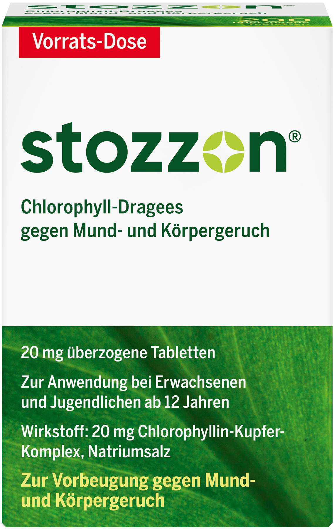 Stozzon Chlorophyll 200 überzogene Tabletten