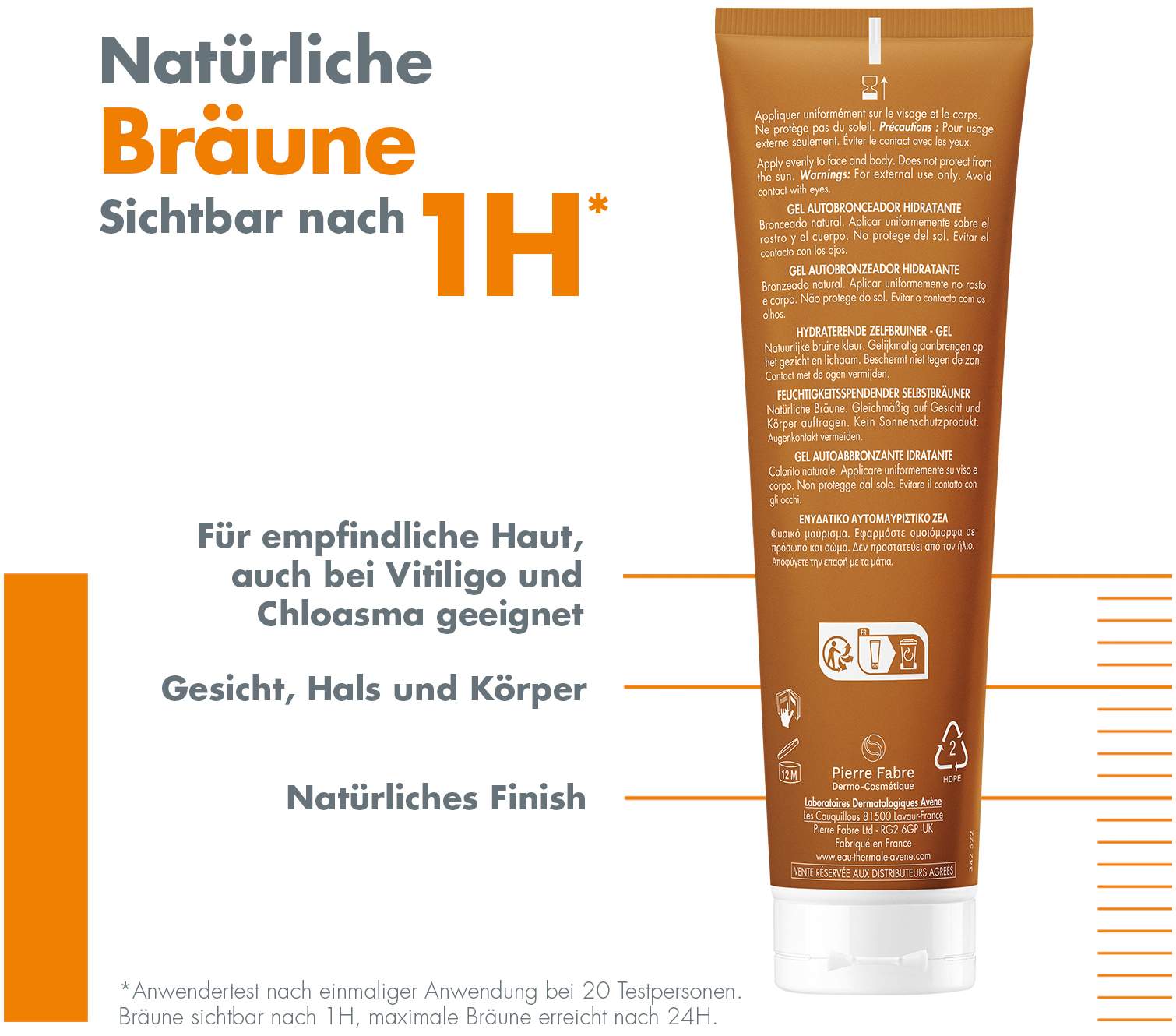 Avene Selbstbräuner Feuchtigkeitsspendend 100 ml Gel