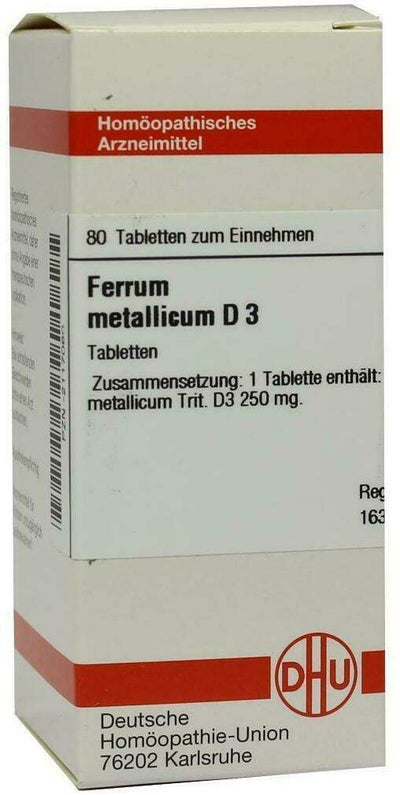 Dhu Ferrum Metallicum D3 80 Tabletten