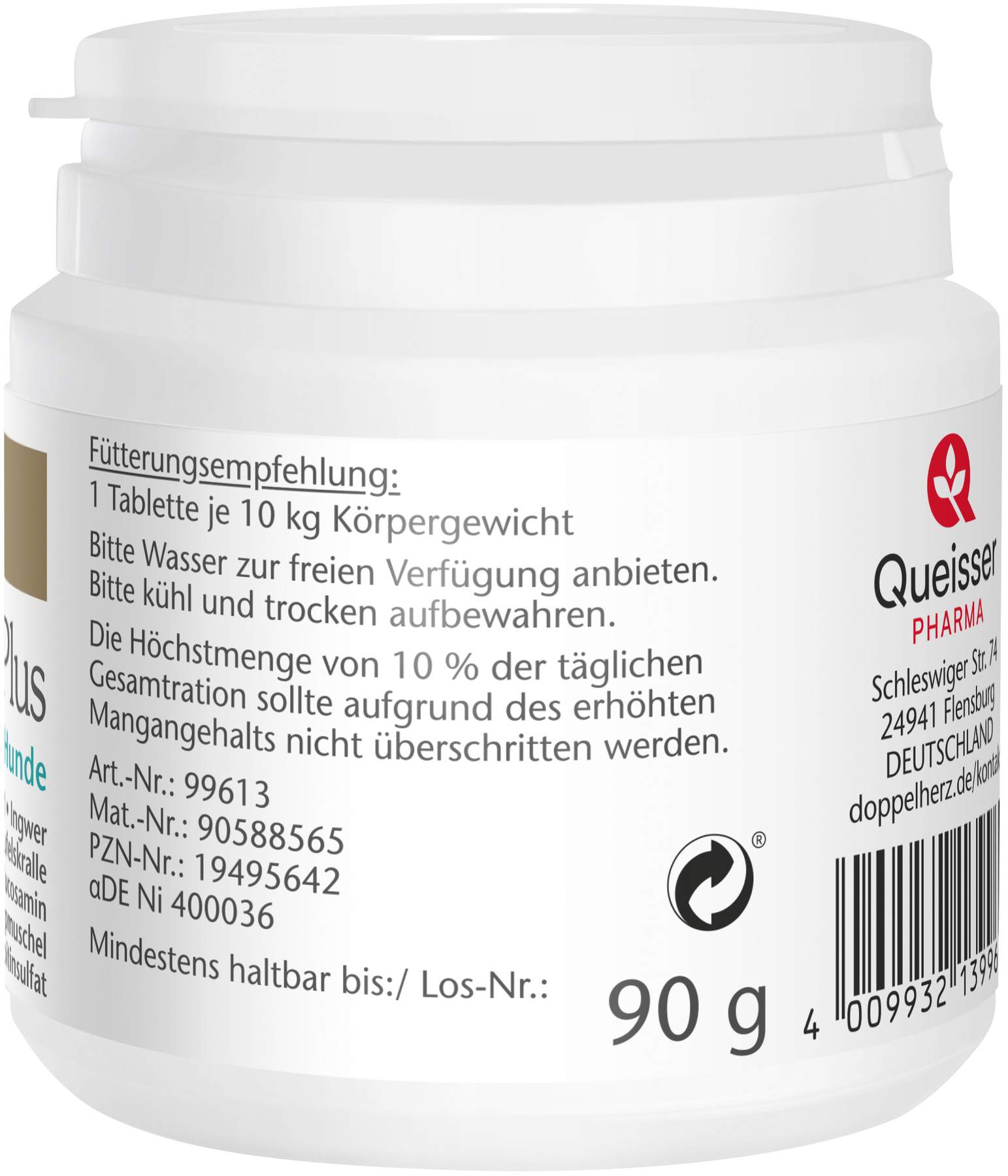 Doppelherz Für Tiere Chondro Plus Für Hunde 60 Tabletten