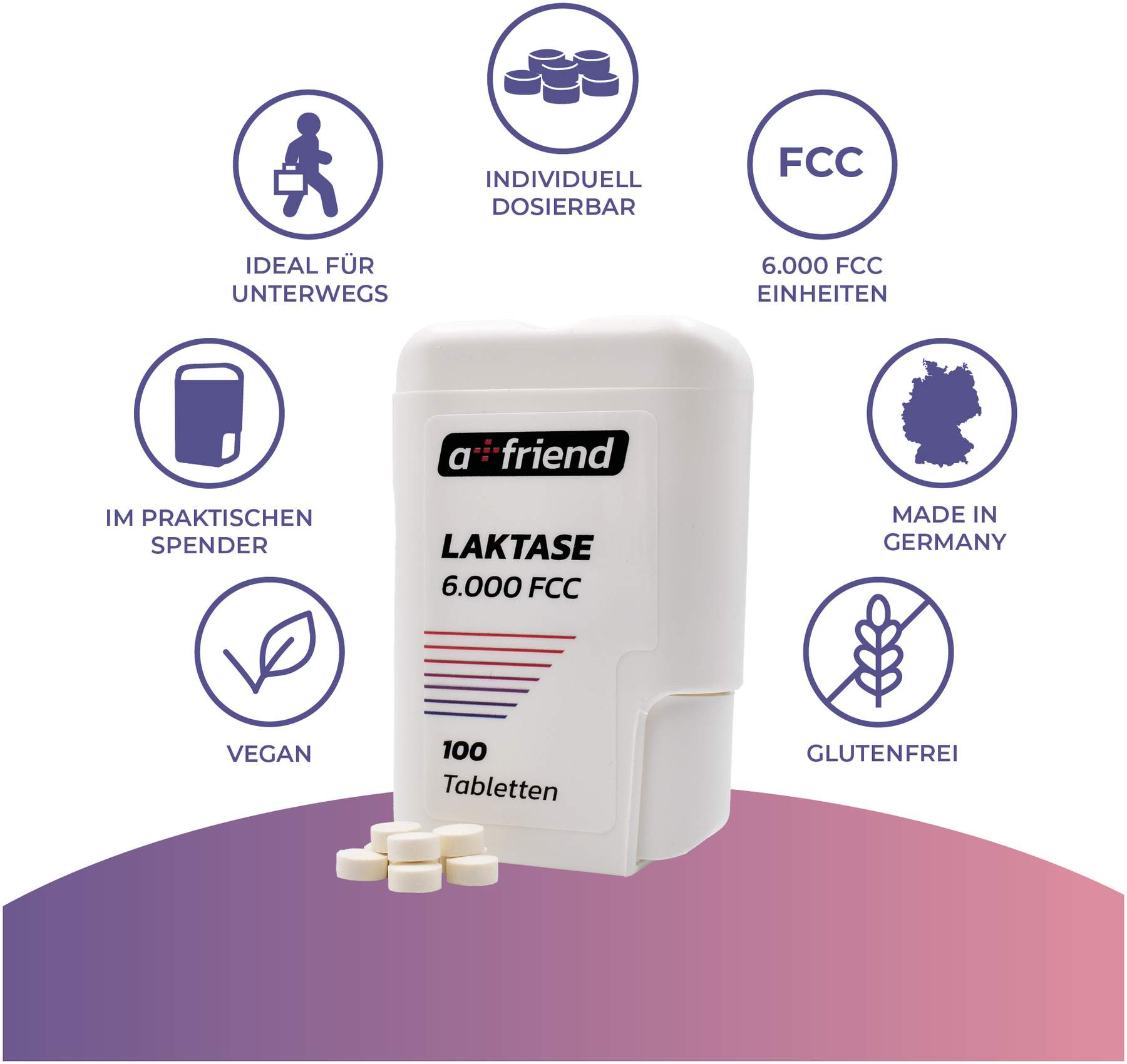A Friend Laktase 6.000 Fcc 100 Tabletten