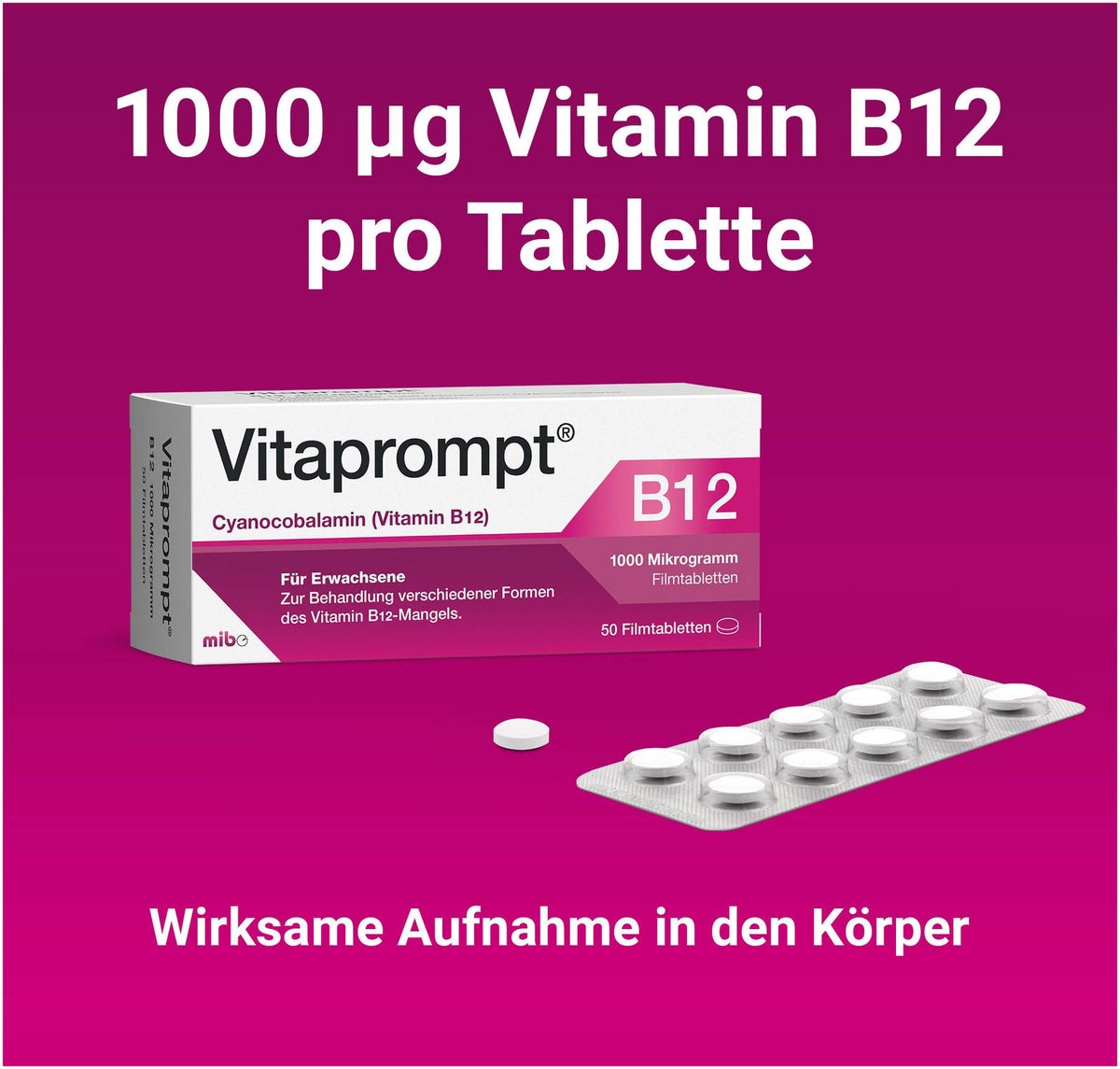 Vitaprompt 1000 Mikrogramm 50 Filmtabletten