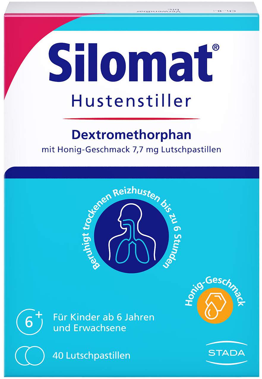 Silomat Hustenstiller DMP mit Honig Geschmack 7,7 mg 40 Lutschpastillen