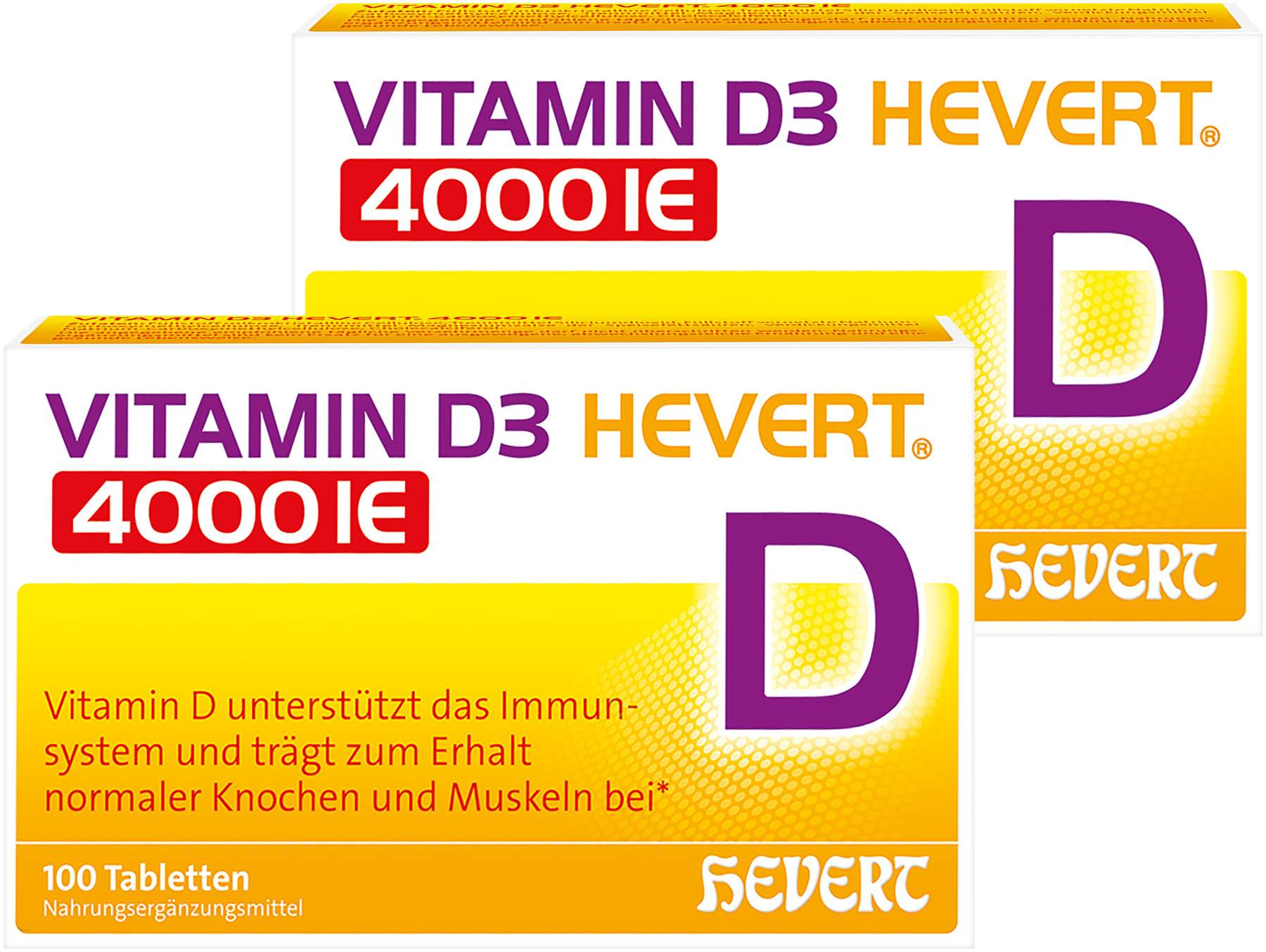 Vitamin D3 Hevert 4000 I.E. 2 x 100 Tabletten