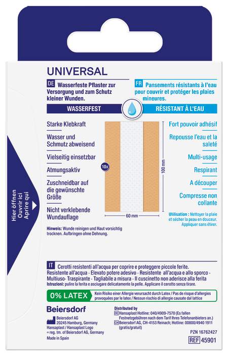 Hansaplast Universal Pflaster wasserfest 6 cm x 1m 1 Stück