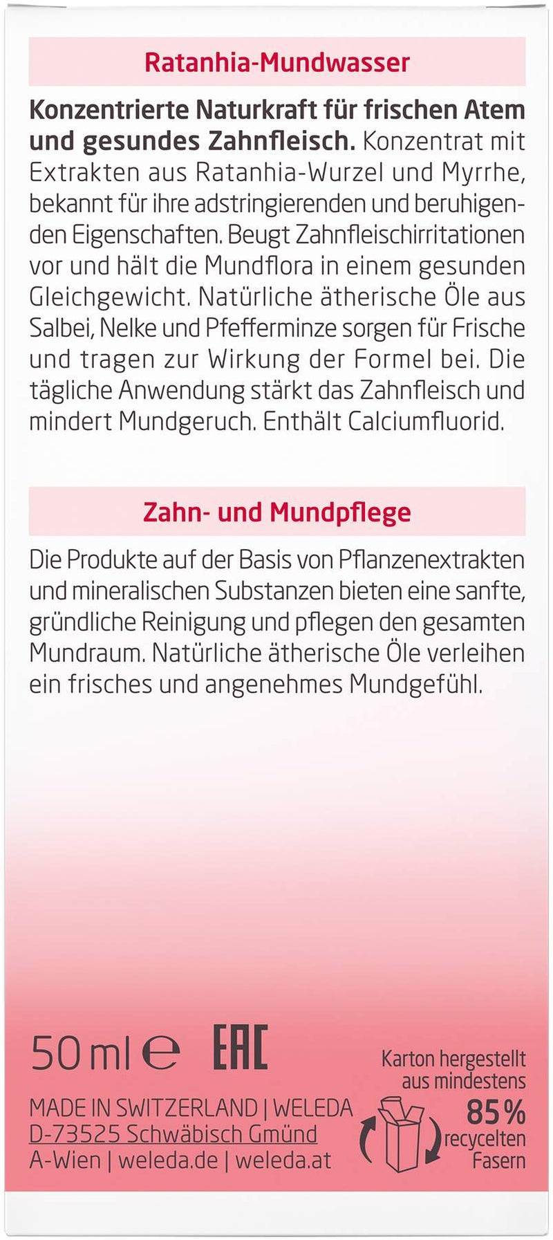 Weleda Ratanhia-Mundwasser 50 ml